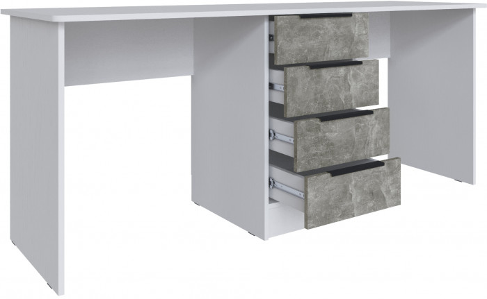 Стол письменный для двоих Мадрид (1,8), Белый/Ателье светлое