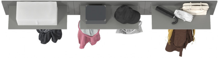 Остин 15.12 Вешалка + 15.12 Вешалка + 15.12 Вешалка, серый графит