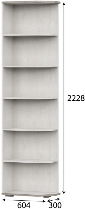 Модульная система "Александрия" УО-201 Угловое окончание Серия 3 Сосна Санторини Светлый