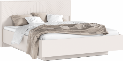 Флэш Кровать парящая с ортопедом дерево 160 с подсветкой, кашемир