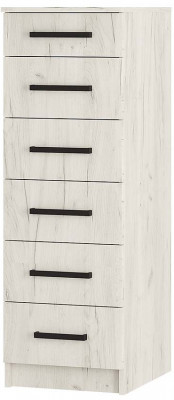 &quot;Фиеста&quot; комод 400 (400х1200х500) дуб крафт белый