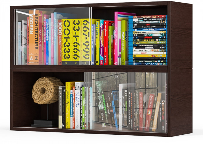Две полки книжных С-МД-КН01, венге