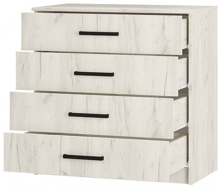 "Фиеста" комод 850 (850х866х500) дуб крафт белый