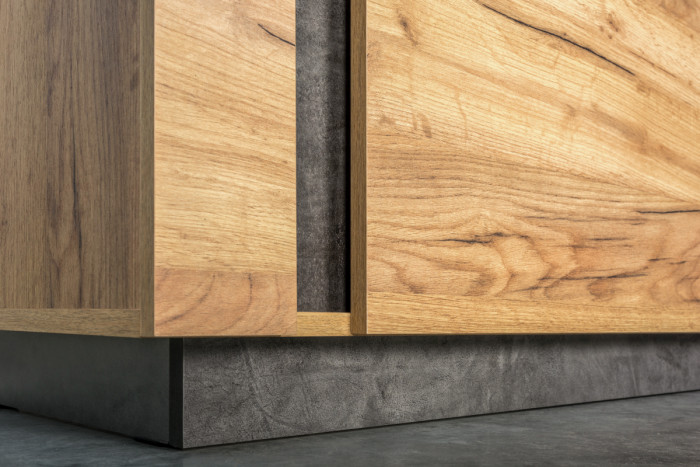 КР100 ??? Арчи Шкаф комбинированный 10.05, цвет дуб крафт золотой/камень тёмный, ШхГхВ 50х30,1х154,9(147,6) см., ун. сб.