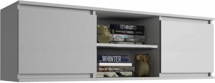 Челси Полка открытая (Антресоль) (Белый глянец, Дуб Сонома)