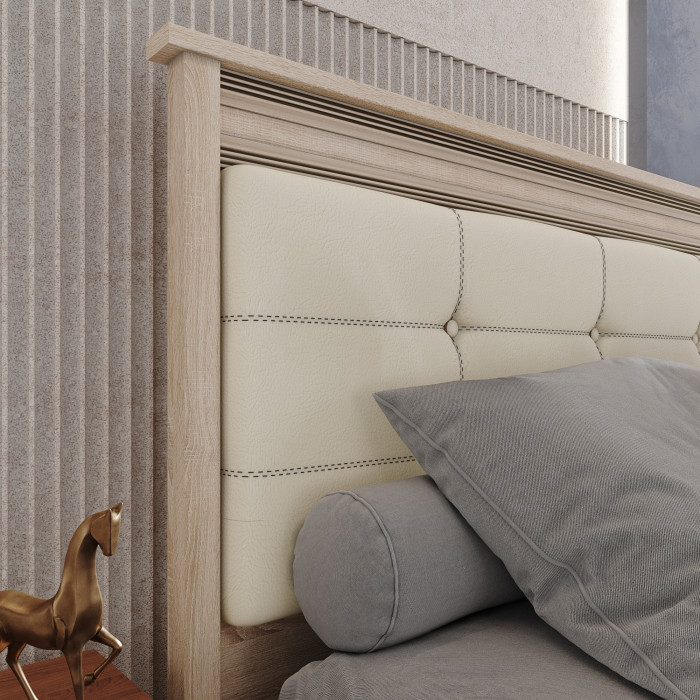 Ливорно Кровать ЛКР-1 (1,6) с ортопедом, Дуб сонома