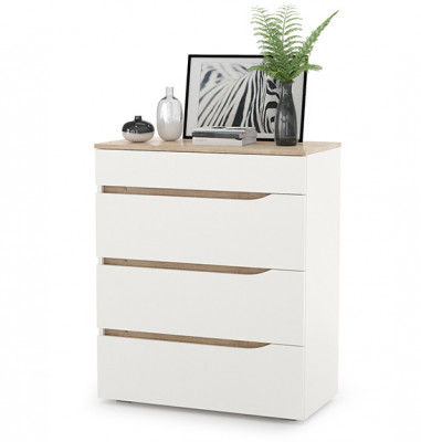 Муссон 13.97 Комод, белый/дуб эндгрейн элегантный