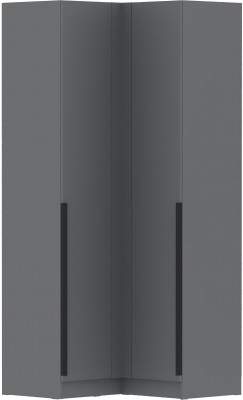 Шкаф угловой Мадрид (угол прямой) графит серый