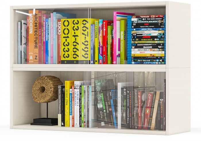 Две полки книжных С-МД-КН01, дуб