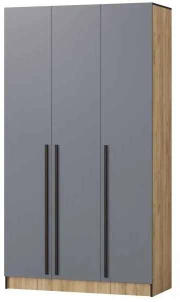 Шкаф Бастион 1200 с антресолью, Графит/Дуб крафт золотой