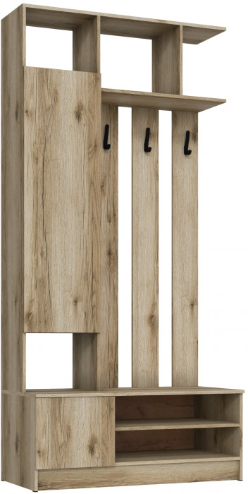 Набор мебели для прихожей "Мадрид", Дуб делано/Камень серый