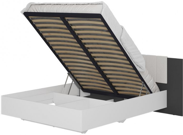 Кровать 1,6 м "Шарм" КР-18 Белый/ Графит