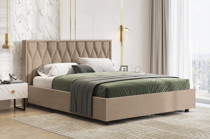 Кровать-10М с подъёмным основанием 1600 латте