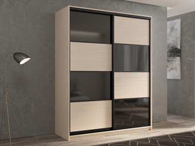 Шкаф-купе Кааппи 13 Дуб молочный 140х45х230 см