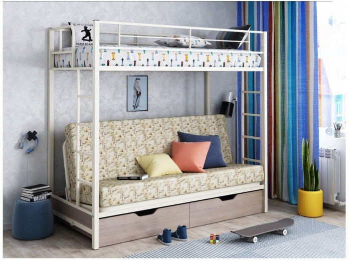 Двухъярусная кровать Мадлен ЯЯ (Серый)