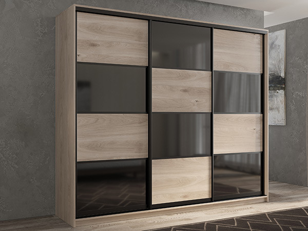 Шкаф-купе Кааппи 13 Кастелло Серый 240х60х230 см