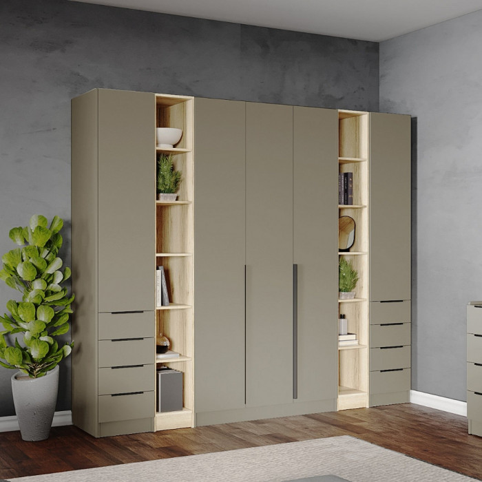 Шкаф Мадрид, композиция 26, Дуб делано/Мокко