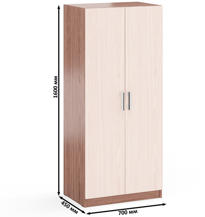 Шкаф С-МД-СК9Ш+Пенал С-МД-СК9П+Пенал С-МД-СК9П, ясень шимо светлый/ясень шимо тёмный
