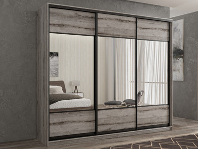 Шкаф-купе Кааппи 6 Эвок Окаменелый 250х60х230 см