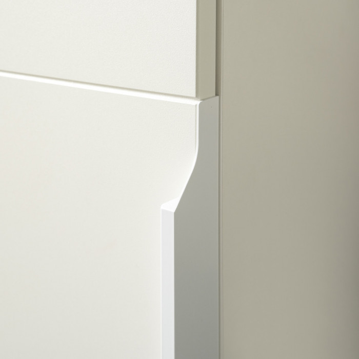 Октава 13.338 Шкаф для одежды + 13.228 Пенал, белый шагрень/дуб крафт золотой/фасады МДФ белый шагрень/зеркало