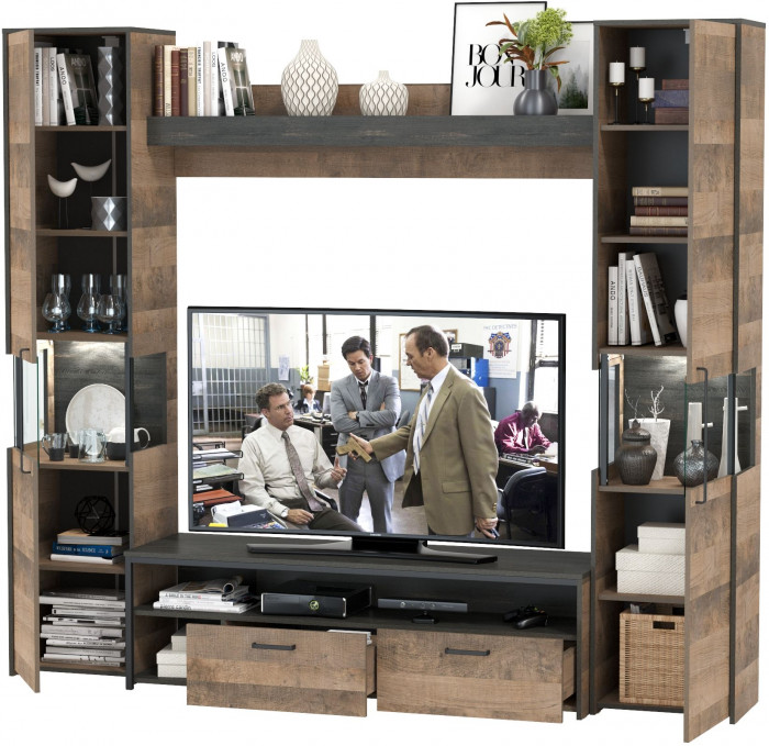 Трувор Гостиная 017, дуб гранж песочный/интра