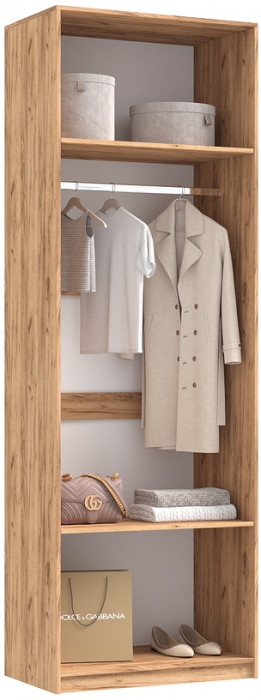 Шкаф 2-х створчатый Марвэл, Крафт золотой/Мальта грей