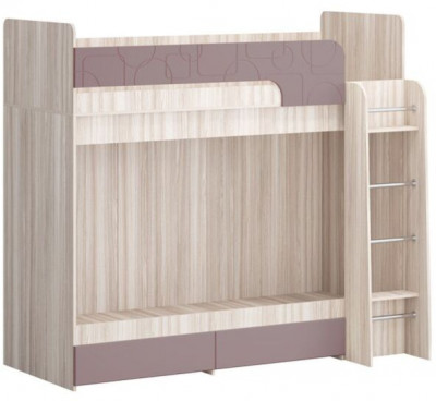 Двухъярусная кровать Бемби МДФ NEW, ясень (Гарвиш, Ясень шимо светлый)
