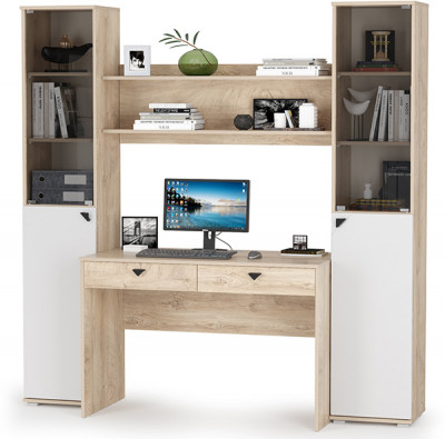 Бостон № 38, дуб эндгрейн элегантный/фасады МДФ милк рикамо софт