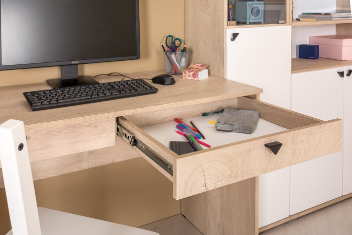 Бостон № 38, дуб эндгрейн элегантный/фасады МДФ милк рикамо софт