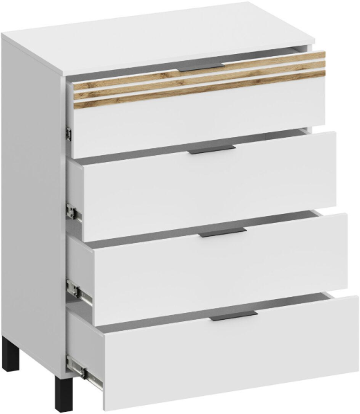 Модульная спальня Нао, набор №2, Белый/Профиль МДФ Дуб вотан