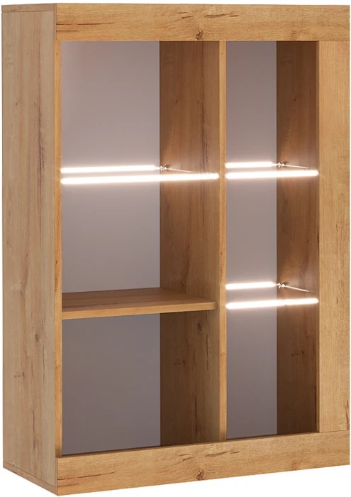 Прага Витрина универсальная ЛДСП Дуб вотан/Графит