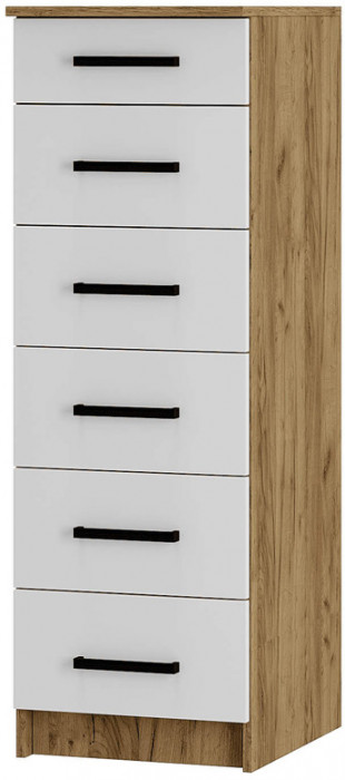 Комод "Евро" КМ-04 крафт/белый