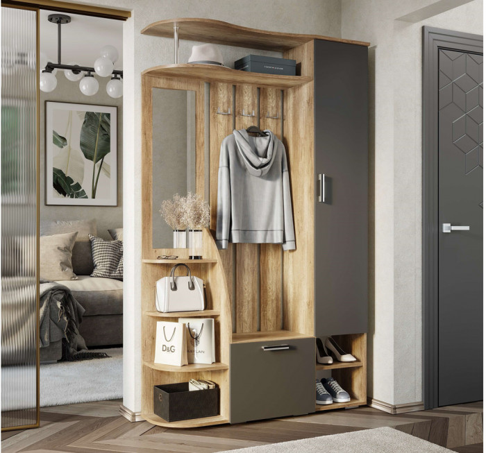 Прихожая "Агата" ПР-03 дуб каньон/графит