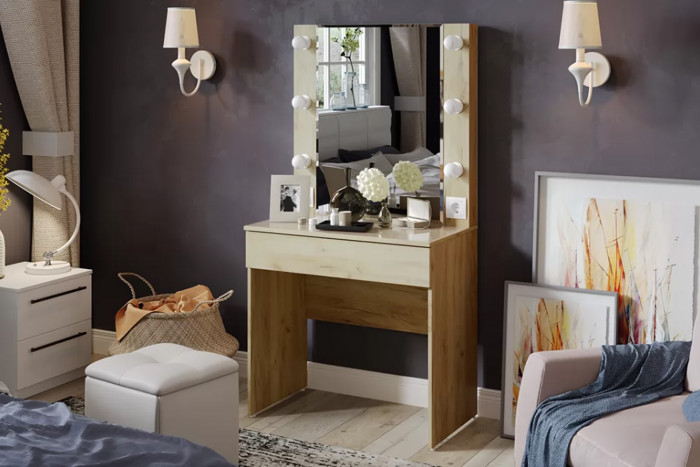 Стол туалетный "Марго", Дуб крафт золотой