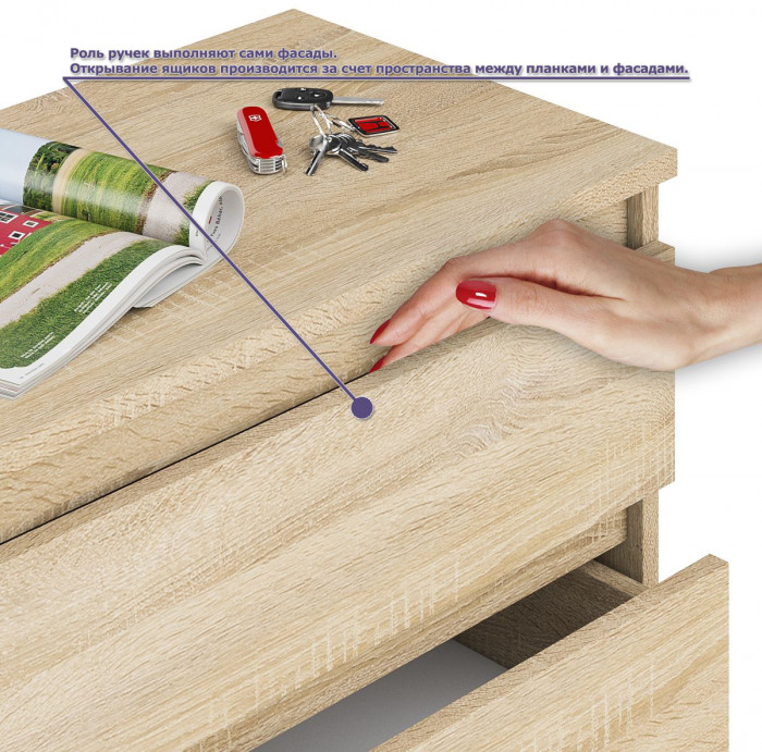 Мори письменный стол МСП1200.1 + Комод МК1200.6, дуб сонома