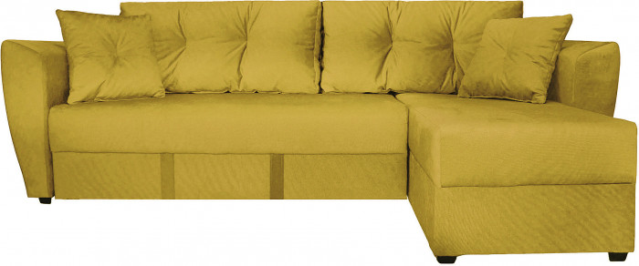 Диван УГЛОВОЙ Амстердам велюр желтый 160