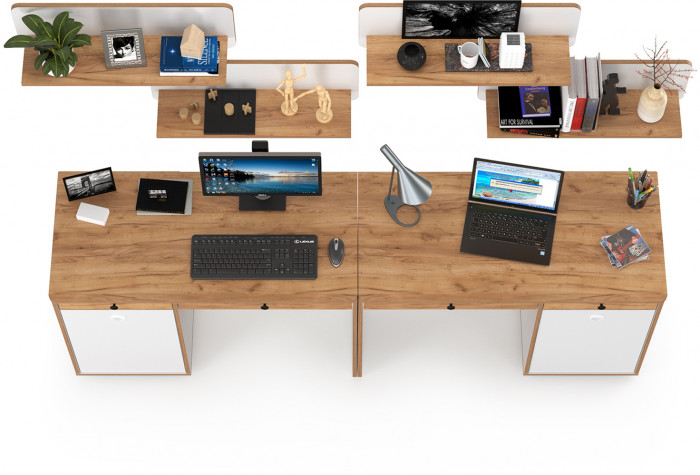 Вуди Компоновка № 02, белый премиум/дуб крафт золотой