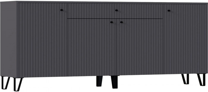 Модульная гостиная Оливия, композиция 4 (Графит, Графит Софт)