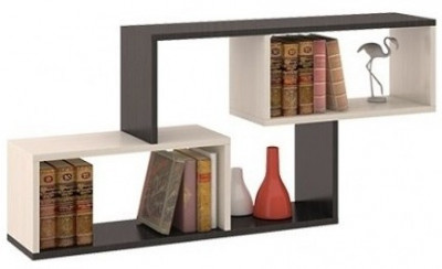 Полка настенная тип 4 (Венге цава/дуб молочный)