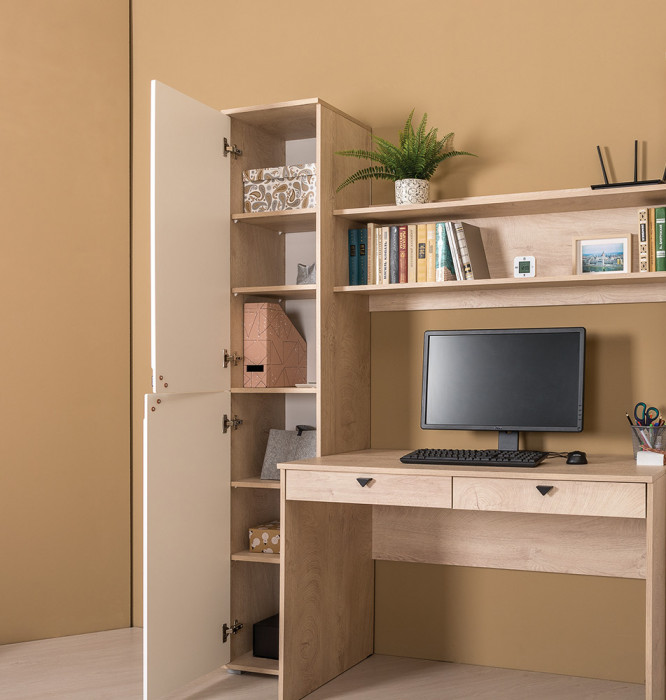 Бостон № 41, дуб эндгрейн элегантный/фасады МДФ милк рикамо софт