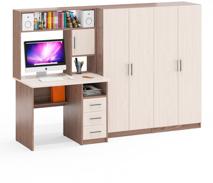 С-МД-СК9 Компоновка № 01, ясень шимо светлый/ясень шимо тёмный