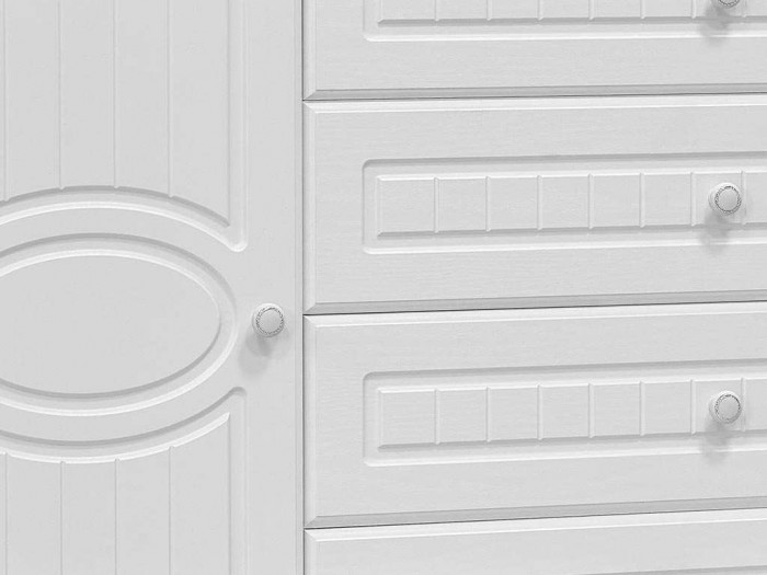 Спальня Монако-6 мягкая спинка белое дерево