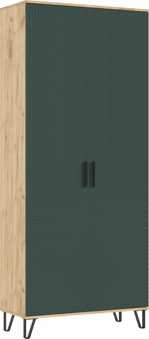 Флэш Прихожая, вариант №1, Браш мени грин/Дуб крафт