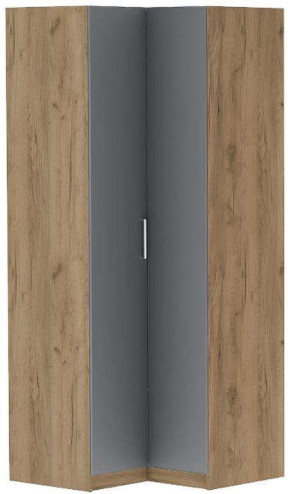 Шкаф угловой "Иннэс-7" - Крафт золотой/Графит