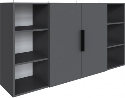 Полка навесная Мадрид ПН-2 (1,5) графит серый