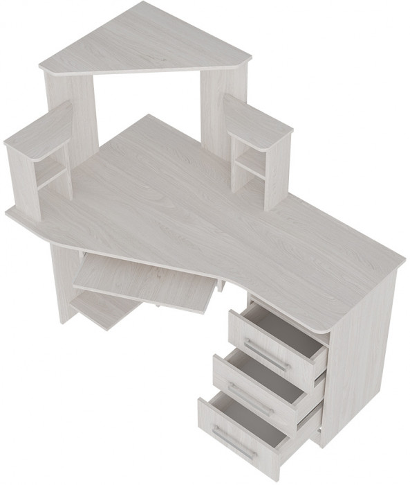 "Каспер" стол компьютерный ясень белый