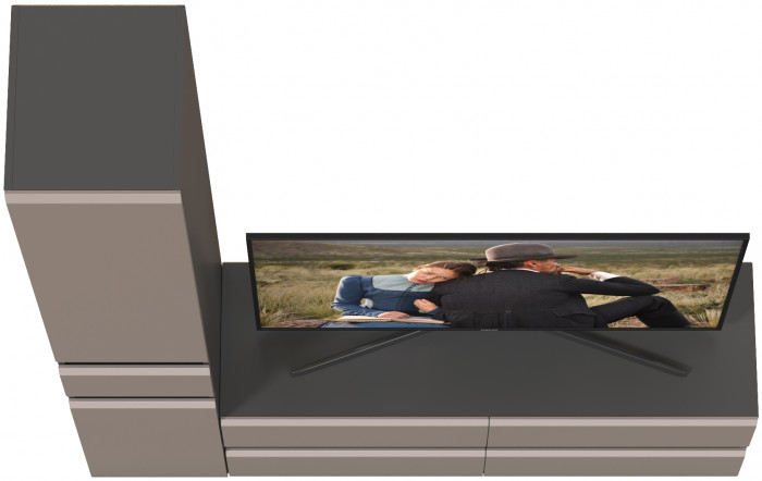 Сидней Комплектация № 015, корпус: антрацит/фасады: МДФ веллюто капучино