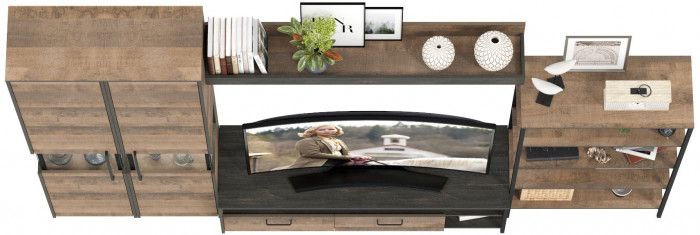 Трувор Гостиная 027, дуб гранж песочный/интра