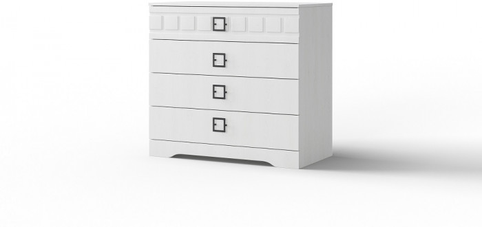 Модульная спальня "Римини" - Белый текстурный/Дуб полярный