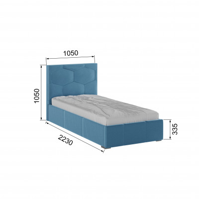 Манука Кровать интерьерная 900 светло-голубой, ПМ